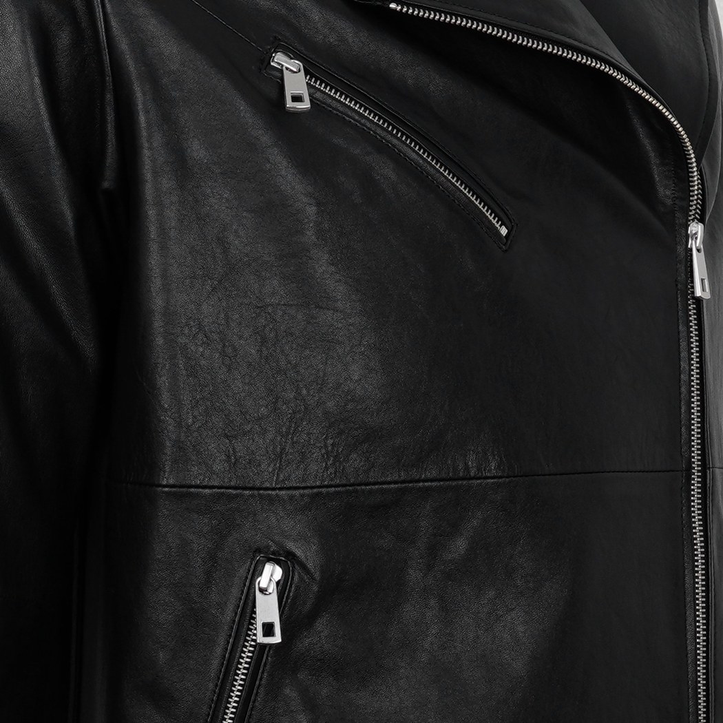 Abriana Siyah Kadın Deri Biker Ceket