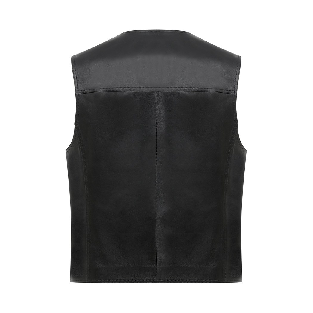 Aditsan Siyah Erkek Deri Yelek