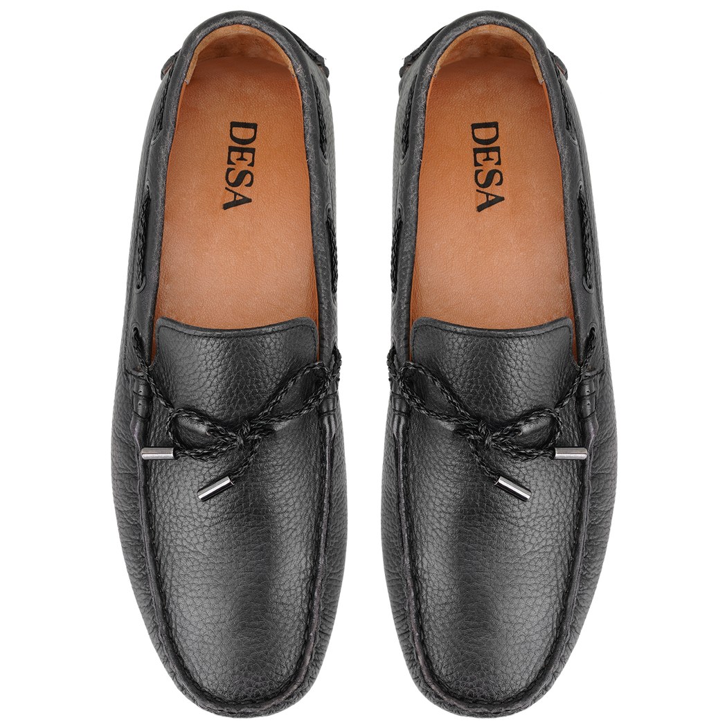 Adriana Siyah Erkek Deri Loafer
