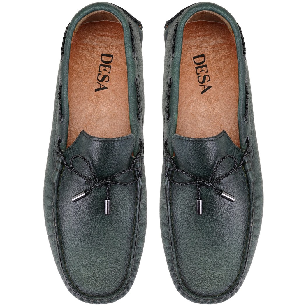 Adriana Yeşil Erkek Deri Loafer