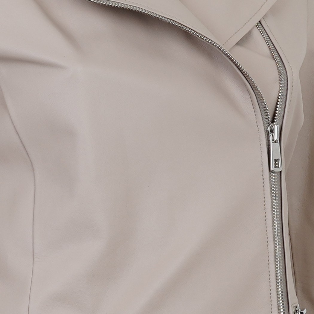 Adrina Krem Kadın Deri Trençkot