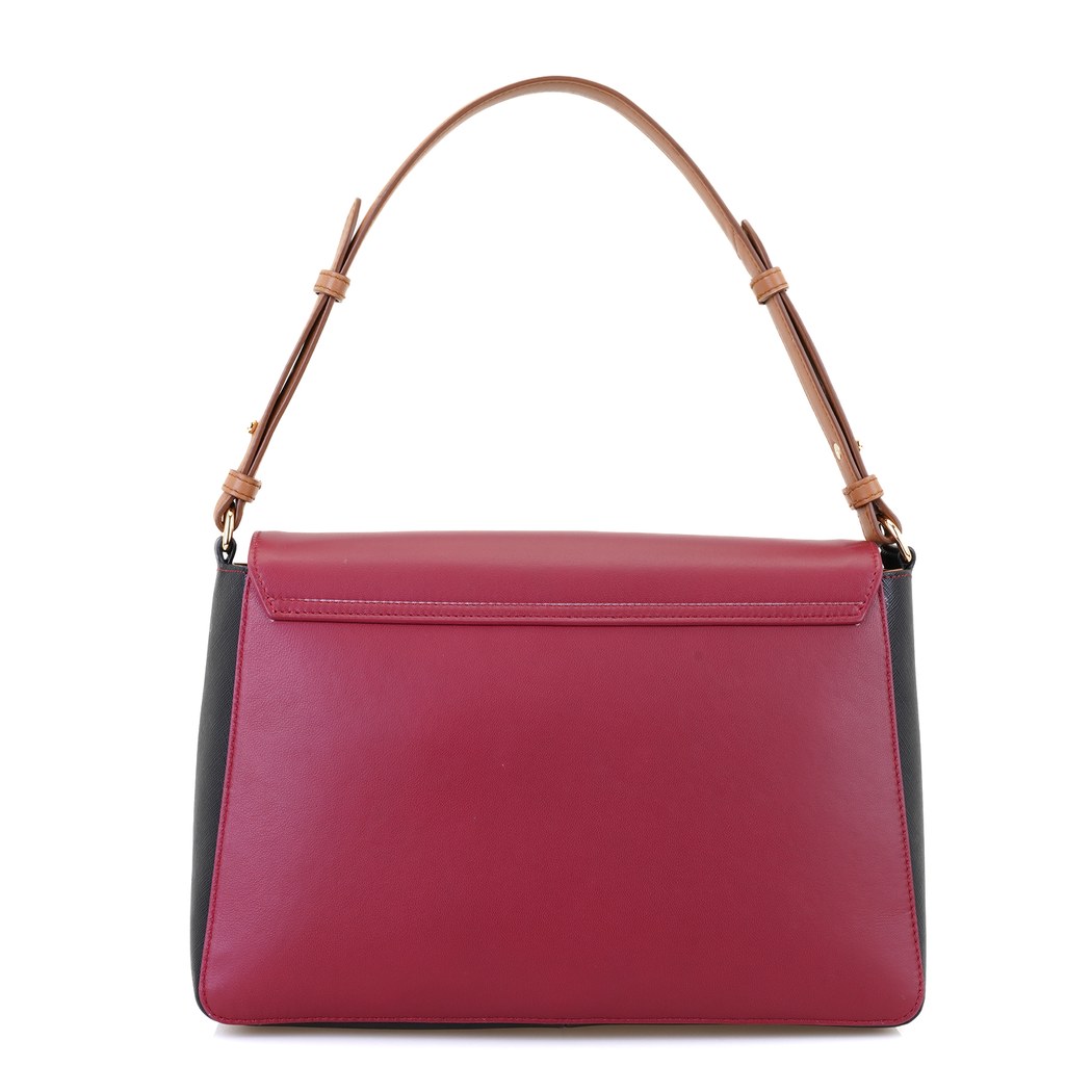 Afrooz Bordo Kadın Deri Omuz Çantası