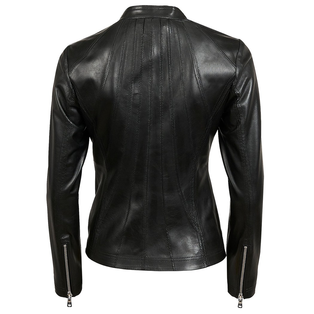 Agnella Kadın Panelli Anatomik Deri Ceket
