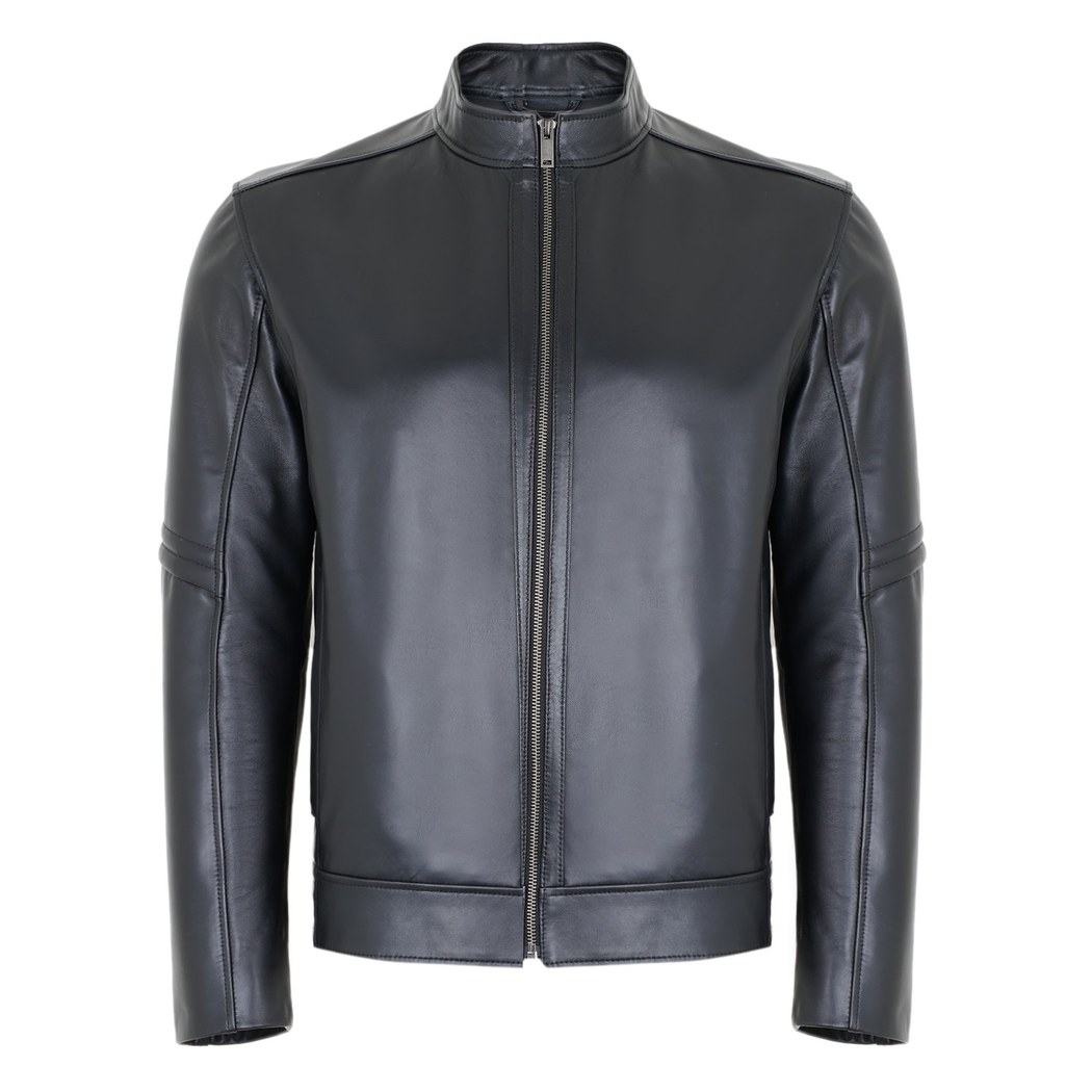 Agostino Siyah Erkek Deri Ceket