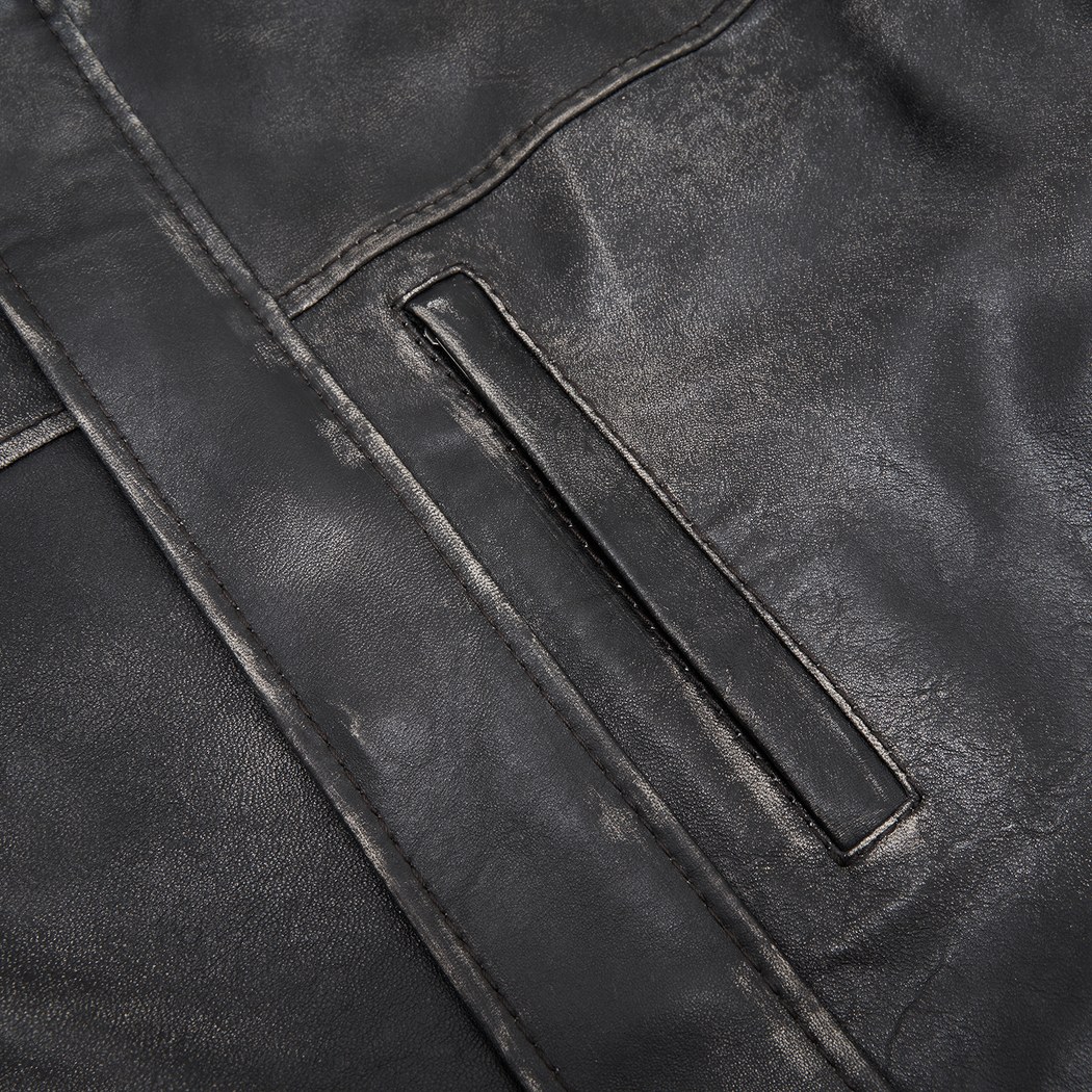 Aibel Siyah Erkek Deri Ceket