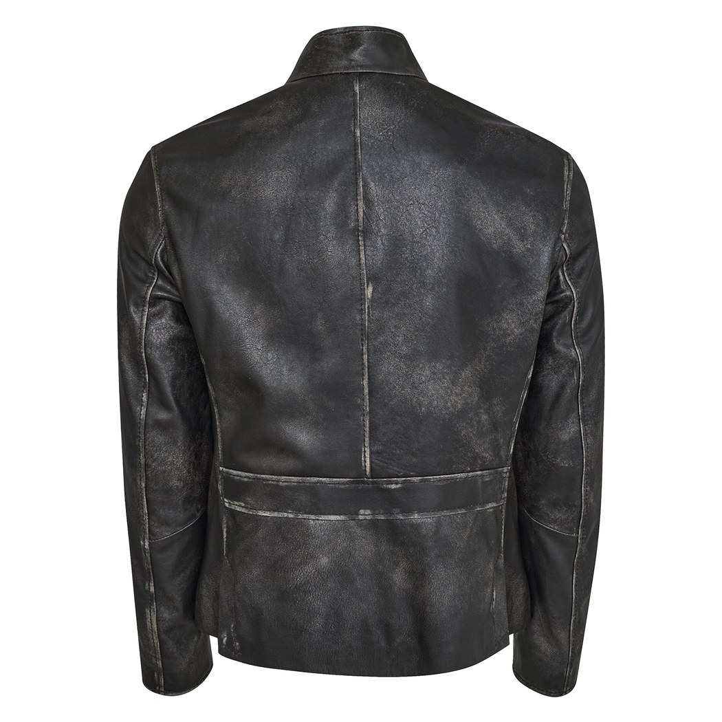 Aibel Siyah Erkek Deri Ceket