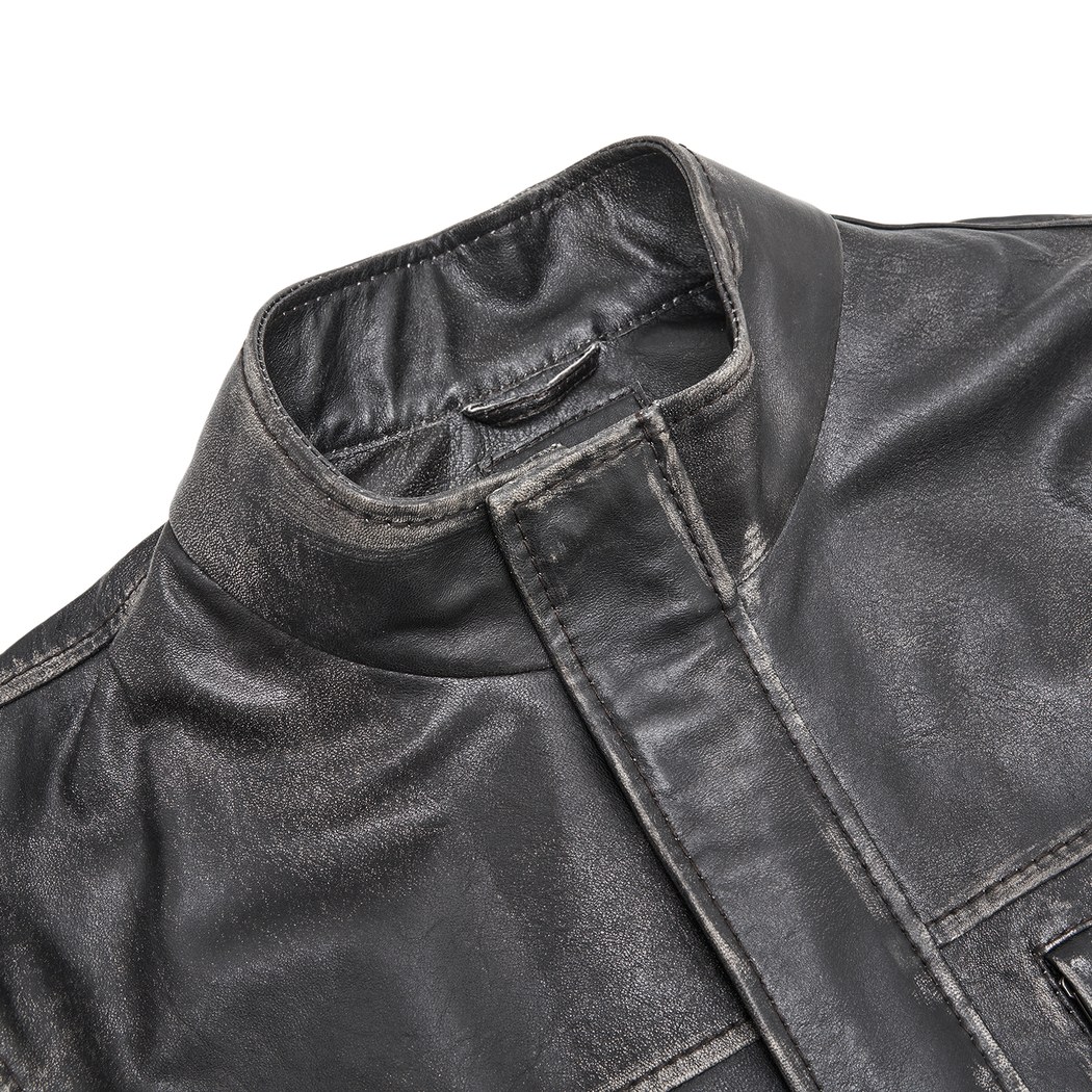 Aibel Siyah Erkek Deri Ceket