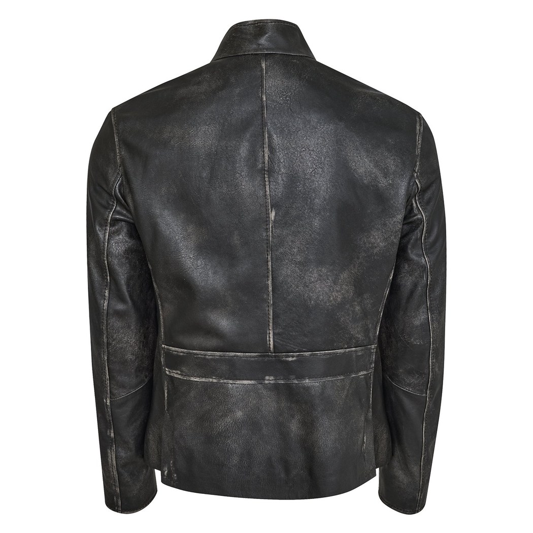 Aibel Siyah Erkek Deri Ceket