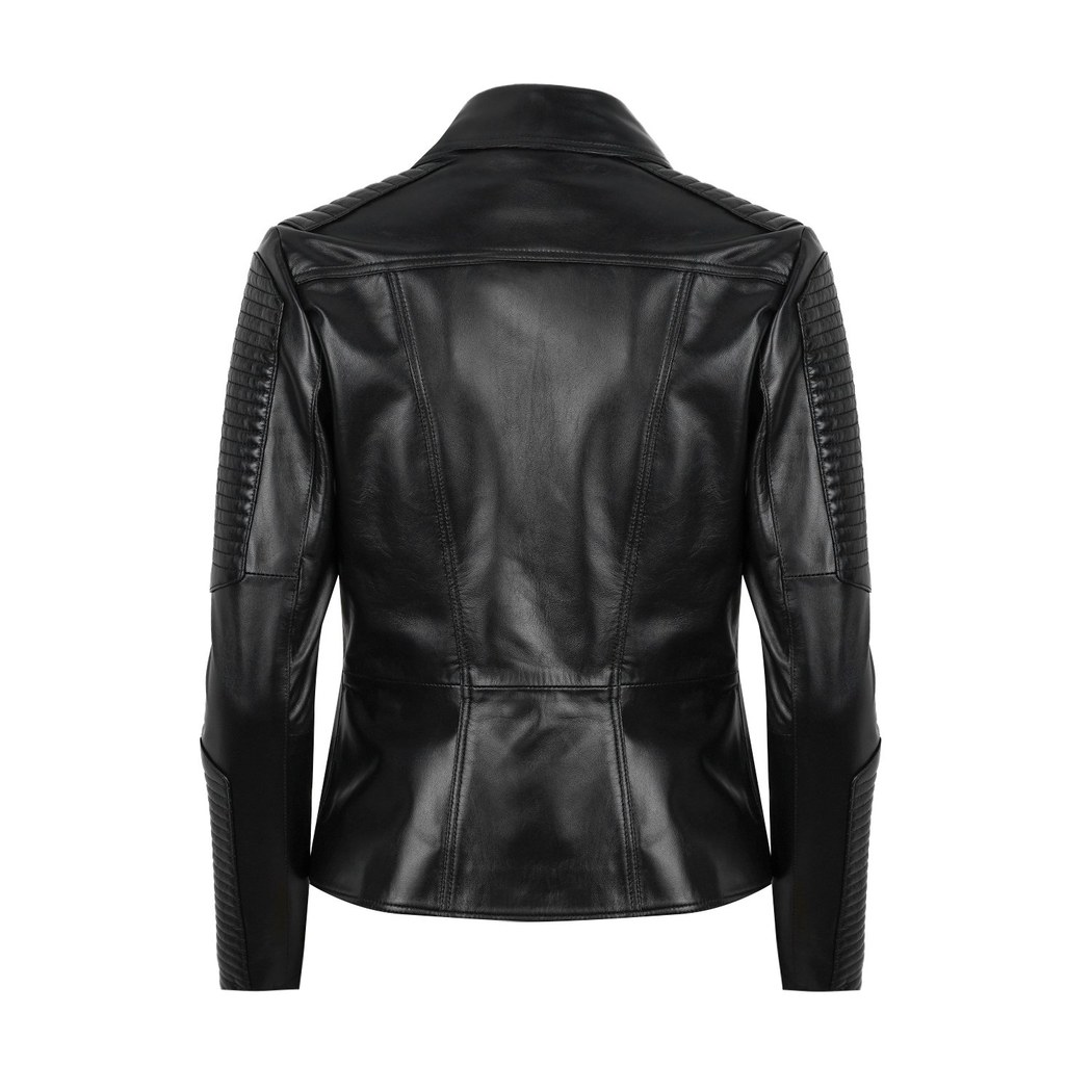 Akadia Siyah Kadın Deri Ceket