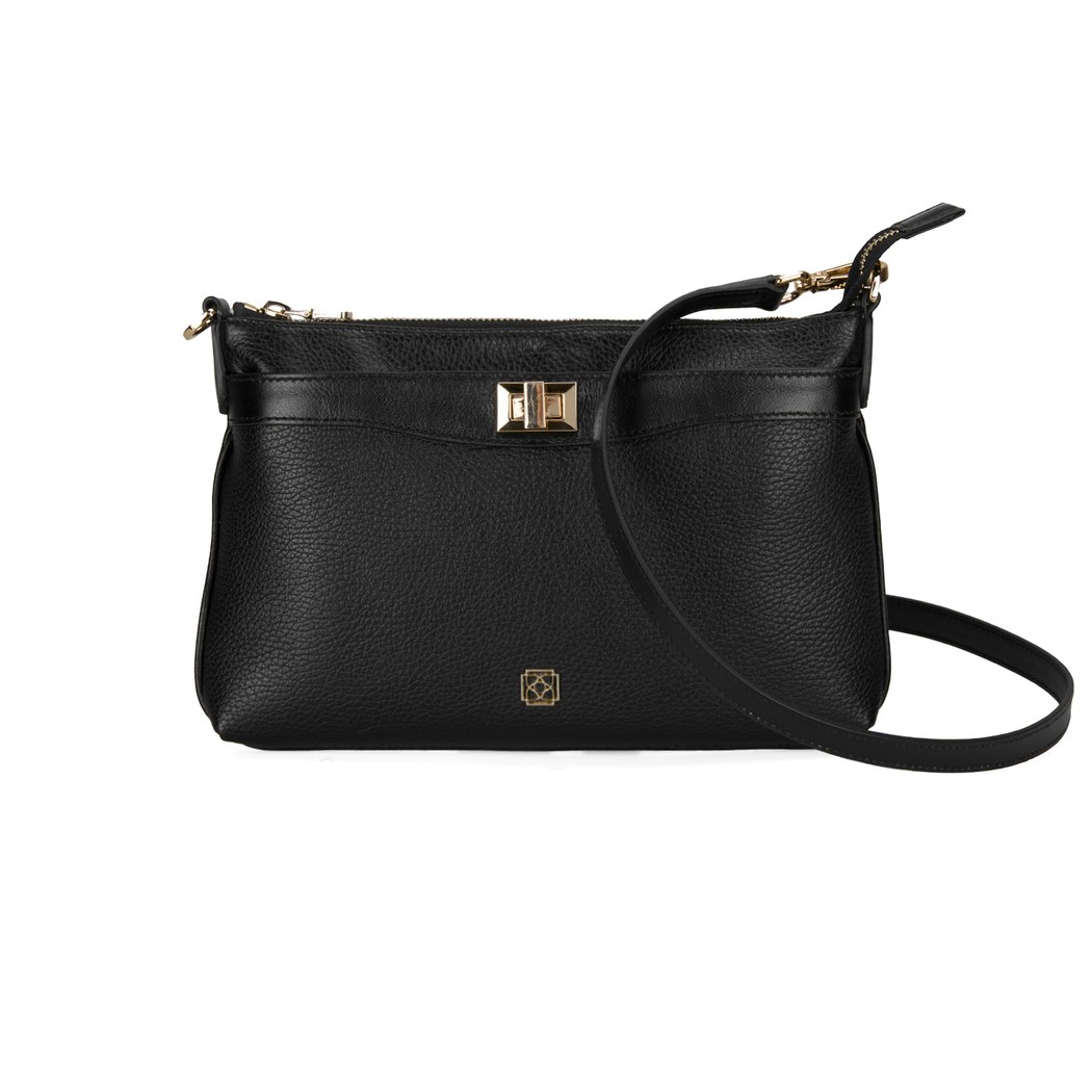 Akele Siyah Kadın Deri Postacı Çantası