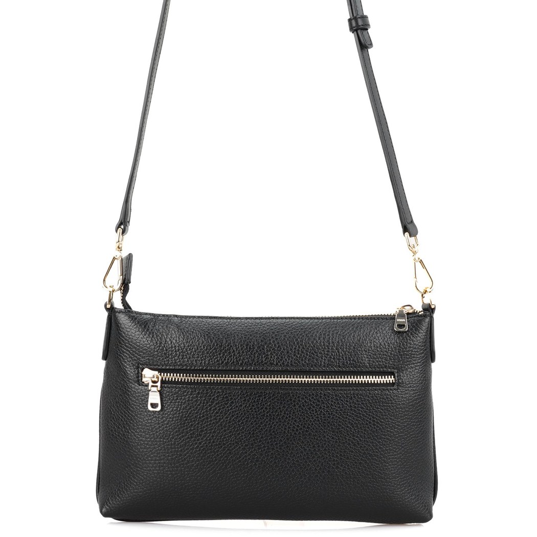 Akele Siyah Kadın Deri Postacı Çantası