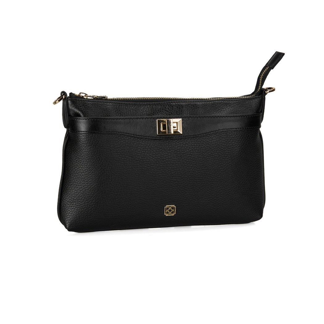 Akele Siyah Kadın Deri Postacı Çantası