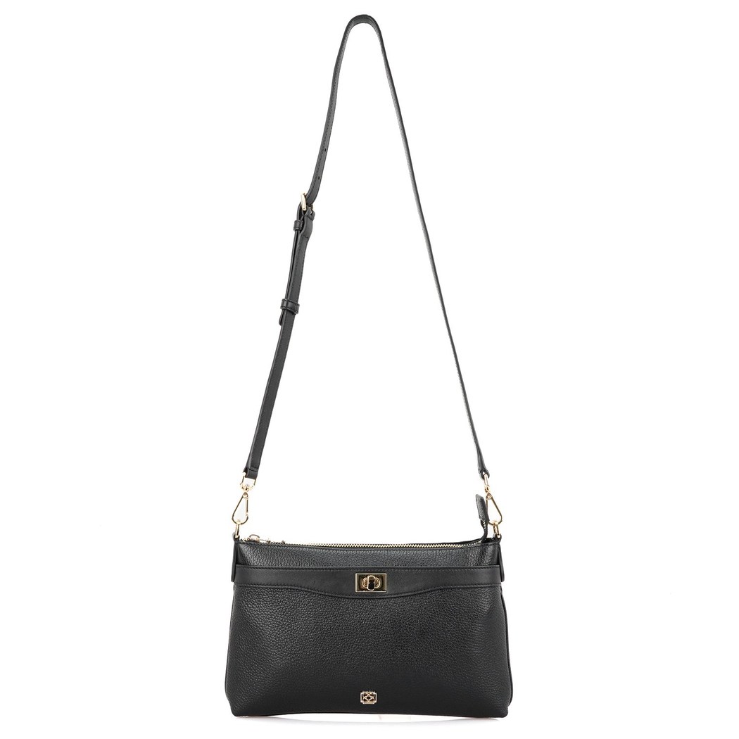 Akele Siyah Kadın Deri Postacı Çantası