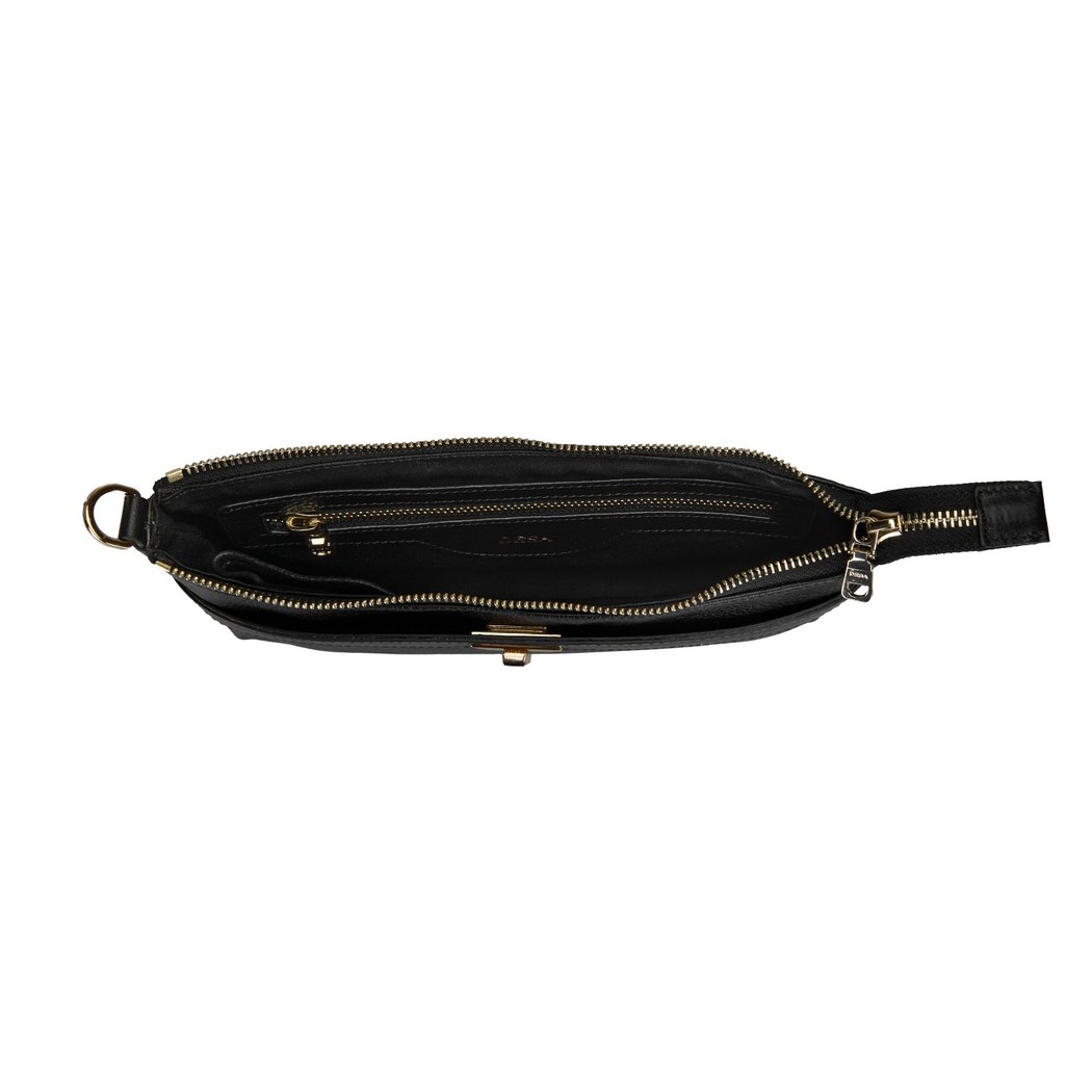 Akele Siyah Kadın Deri Postacı Çantası