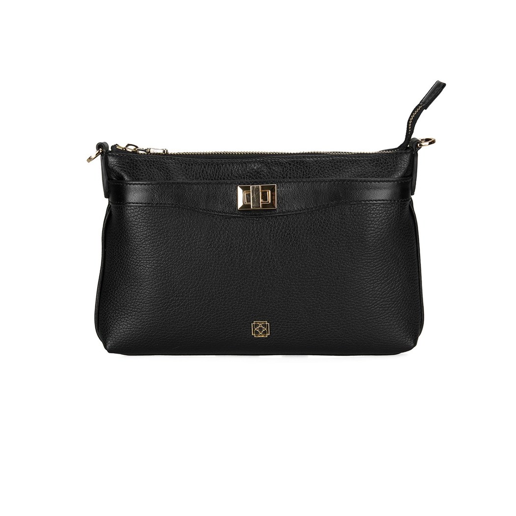 Akele Siyah Kadın Deri Postacı Çantası