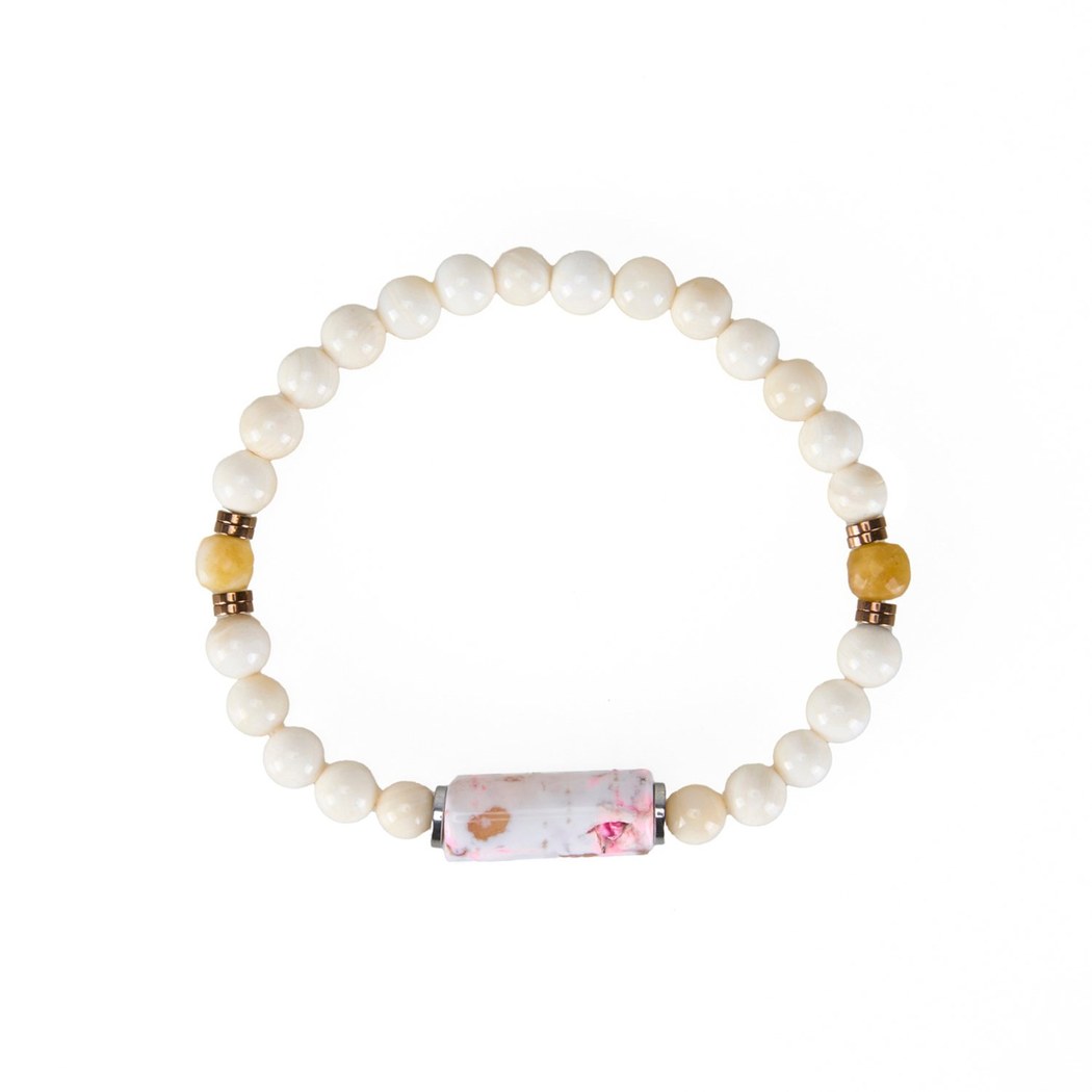 Akik & Shell Doğal Taşlı Kadın Bileklik