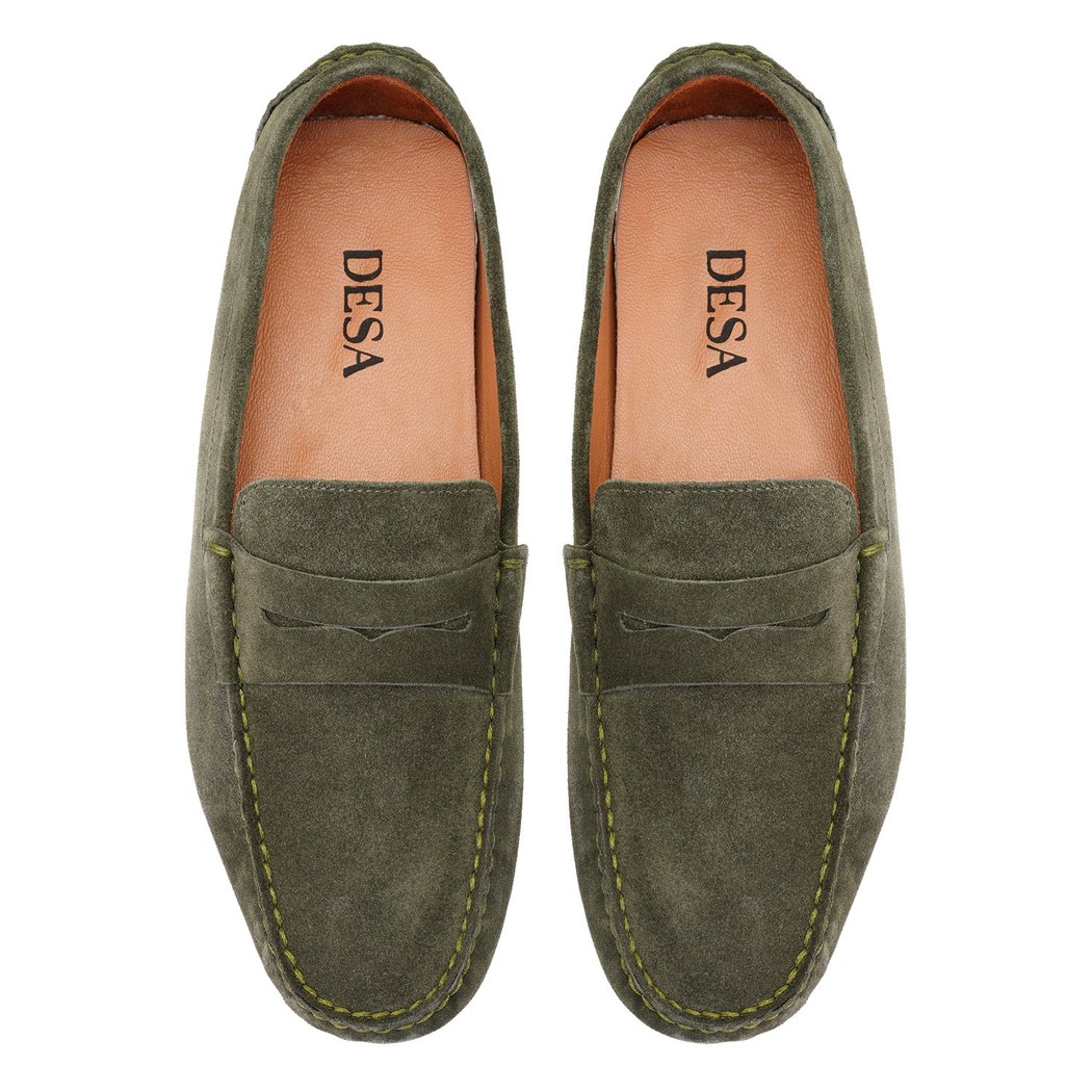 Akira Yeşil Erkek Süet Deri Loafer
