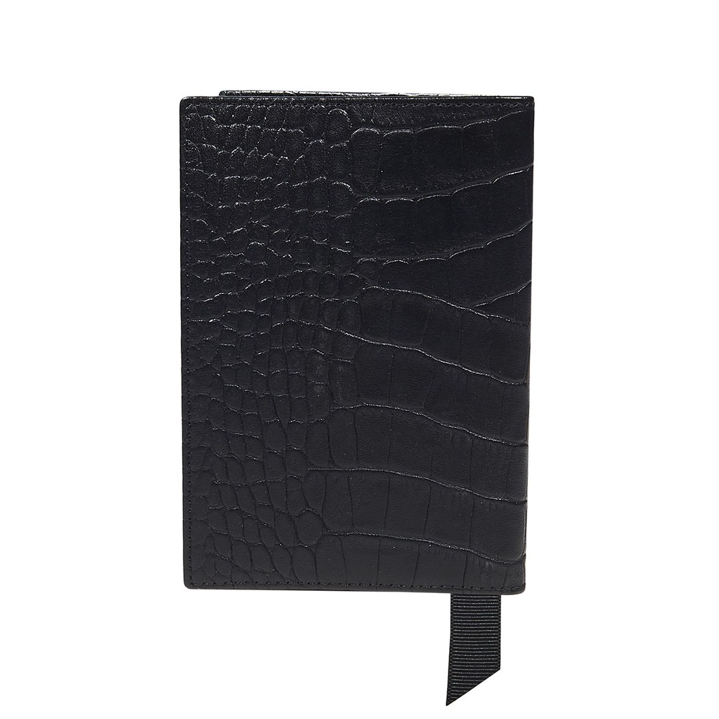 Alameda Mat Kroko Baskılı Deri Pasaportluk