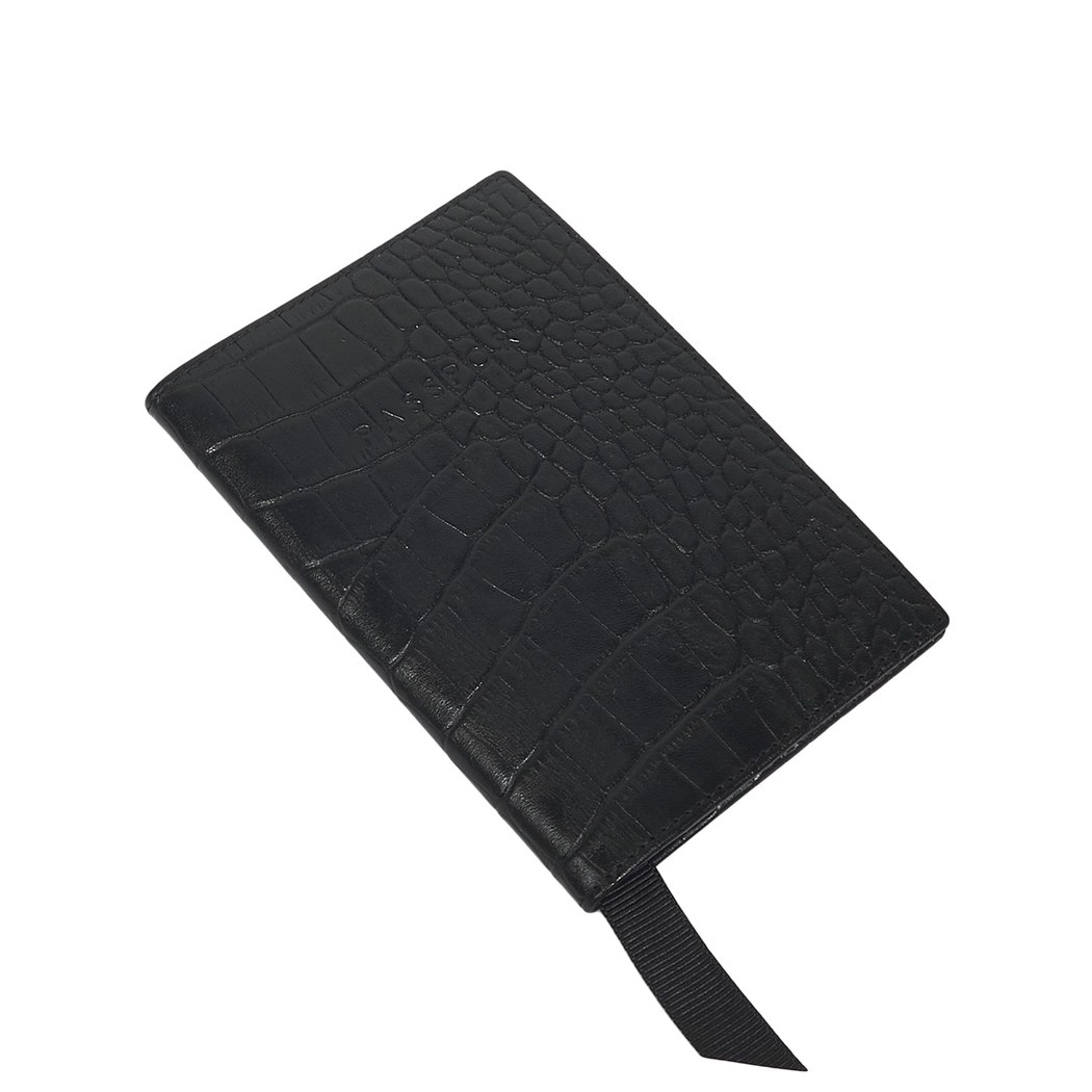 Alameda Mat Kroko Baskılı Deri Pasaportluk