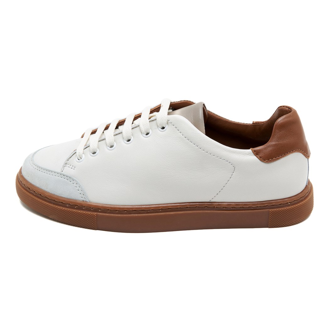 Alan Beyaz Kadın Deri Spor Ayakkabı