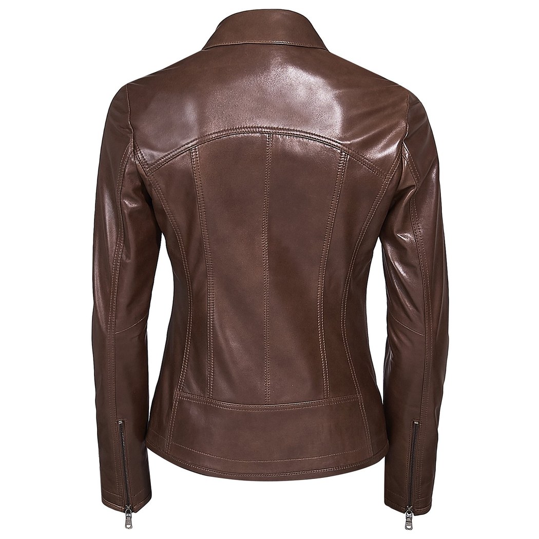 Alda Kadın Gömlek Yakalı Deri Ceket