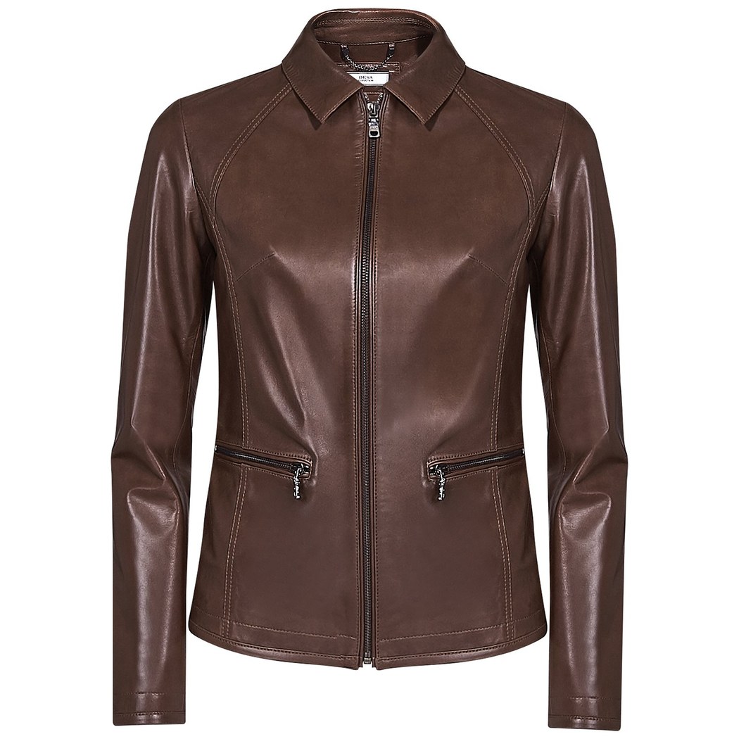 Alda Kadın Gömlek Yakalı Deri Ceket