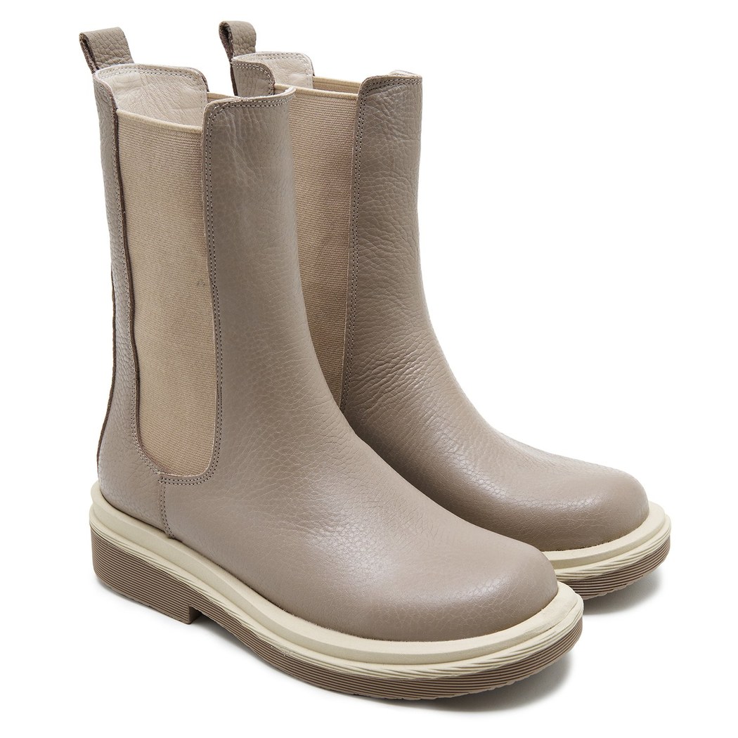 Alee Vizon Kadın Yandan Lastikli Deri Chelsea Bot