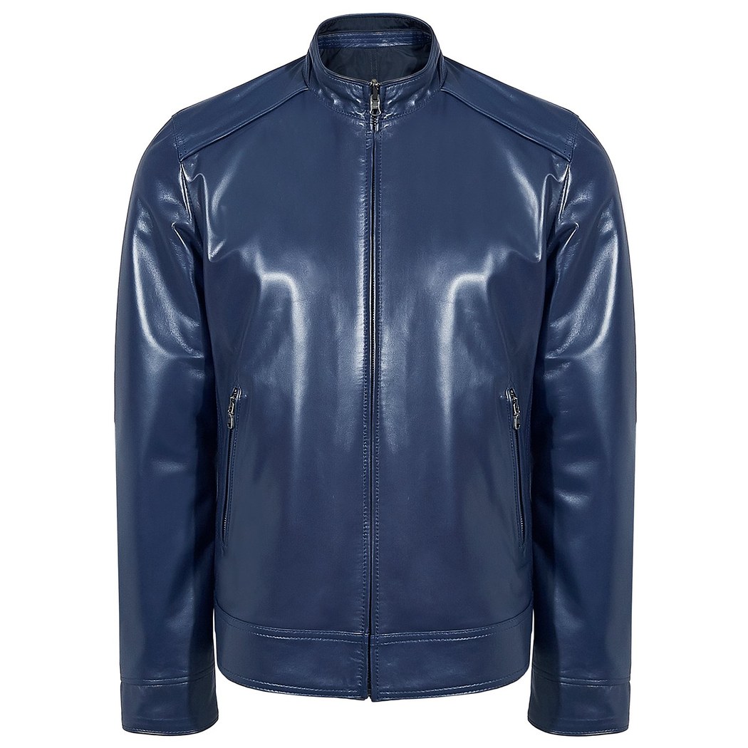 Aleron Erkek Çift Taraflı Deri Mont