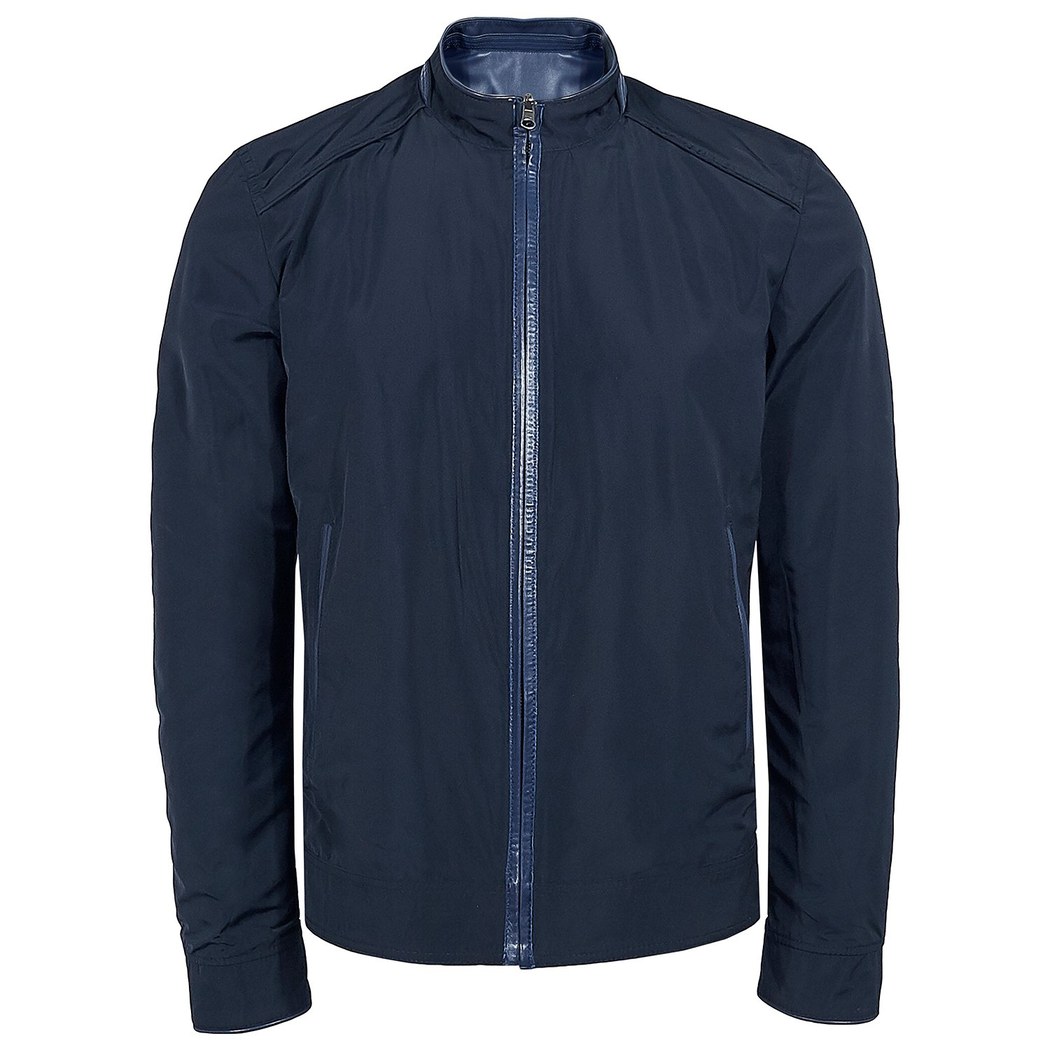 Aleron Erkek Çift Taraflı Deri Mont