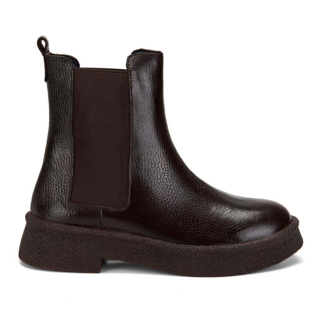 Alexis Kahve Kadın Lastikli Deri Chelsea Bot