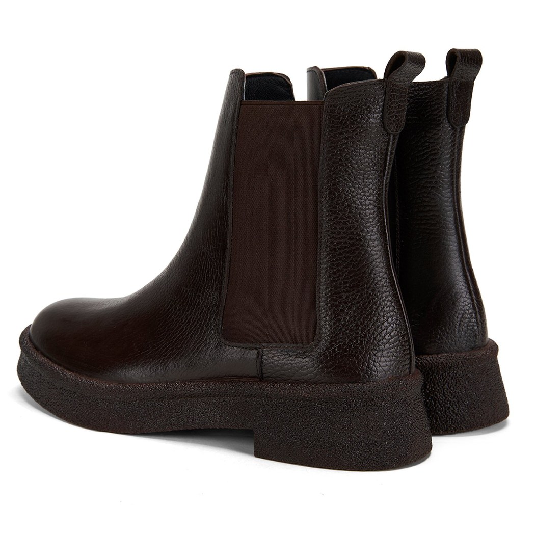 Alexis Kahve Kadın Lastikli Deri Chelsea Bot