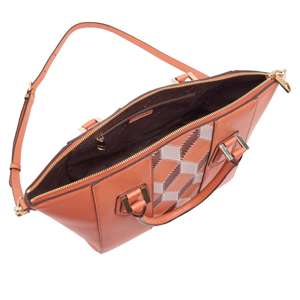 Algebra Kadın Patchwork Deri Omuz Askılı Çanta