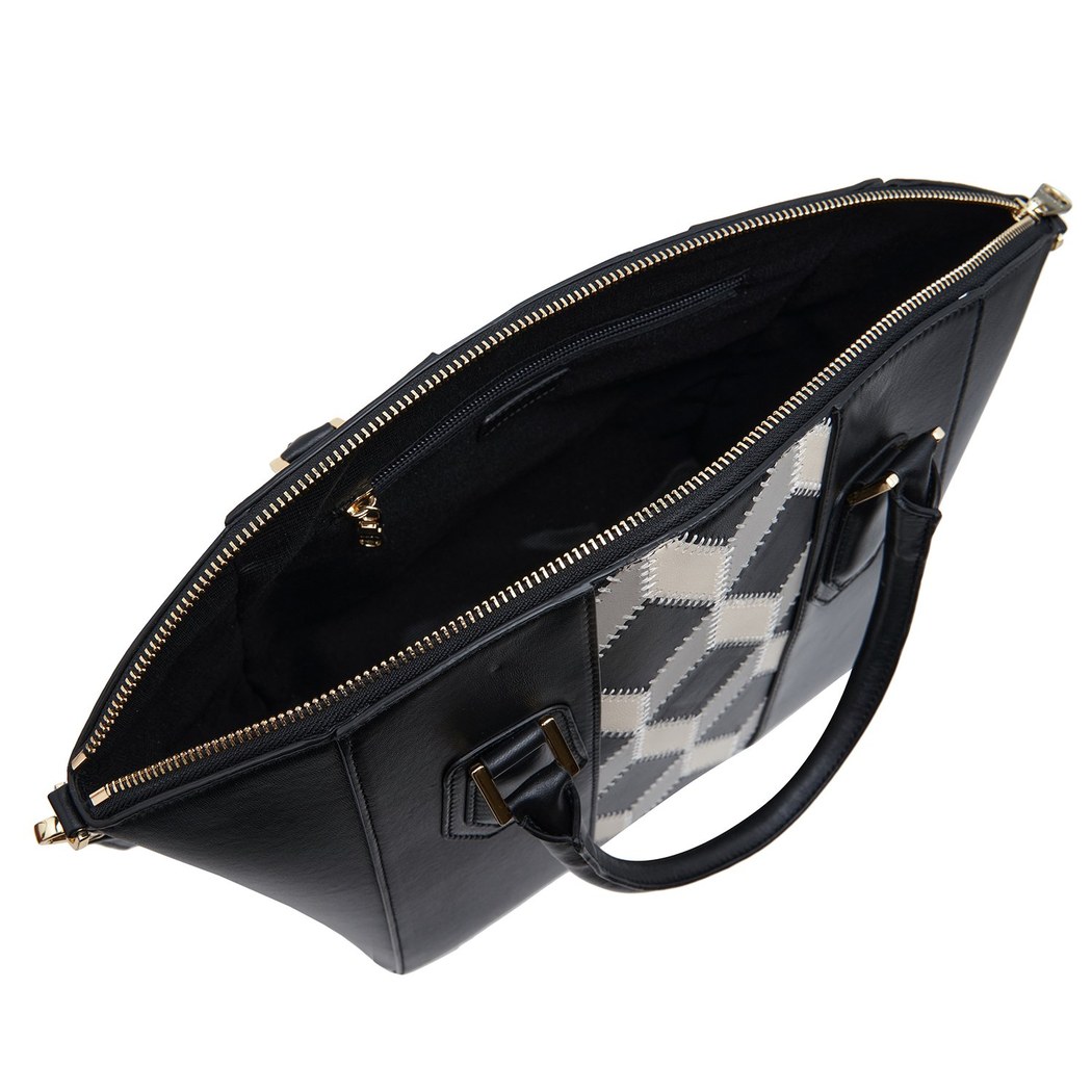 Algebra Kadın Patchwork Deri Omuz Askılı Çanta