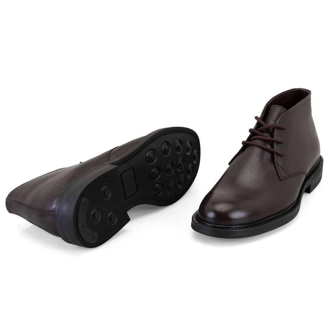 Aliah Kahve Erkek Deri Bağcıklı Bot