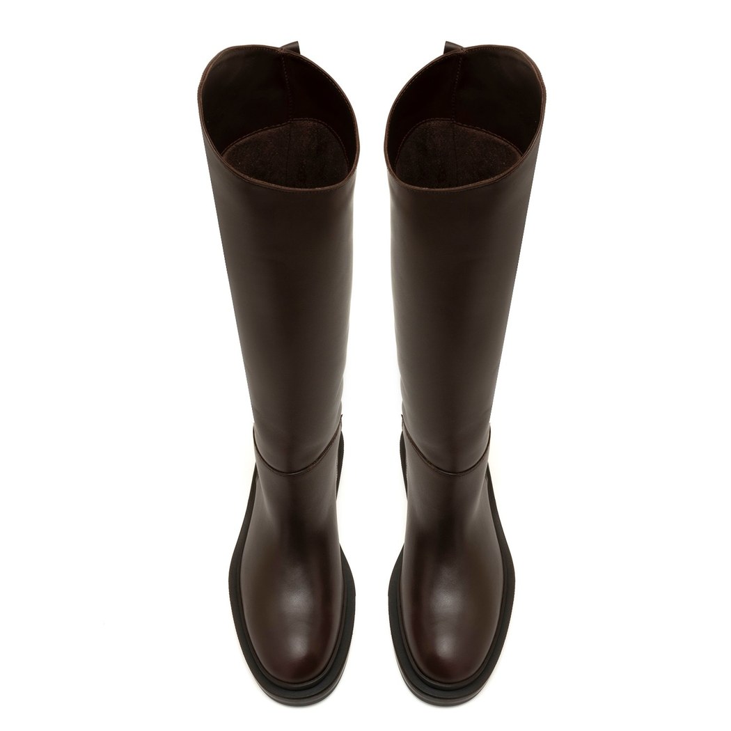 Alice Kahve Kadın Deri Çizme