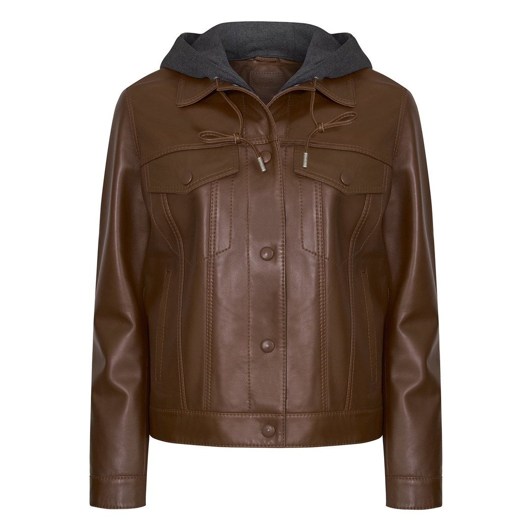 Alicia Konyak Kadın Deri Kapüşonlu Ceket