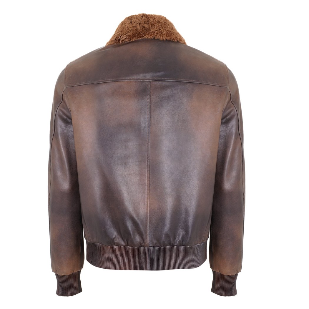 Alijha Gri Erkek Deri Mont