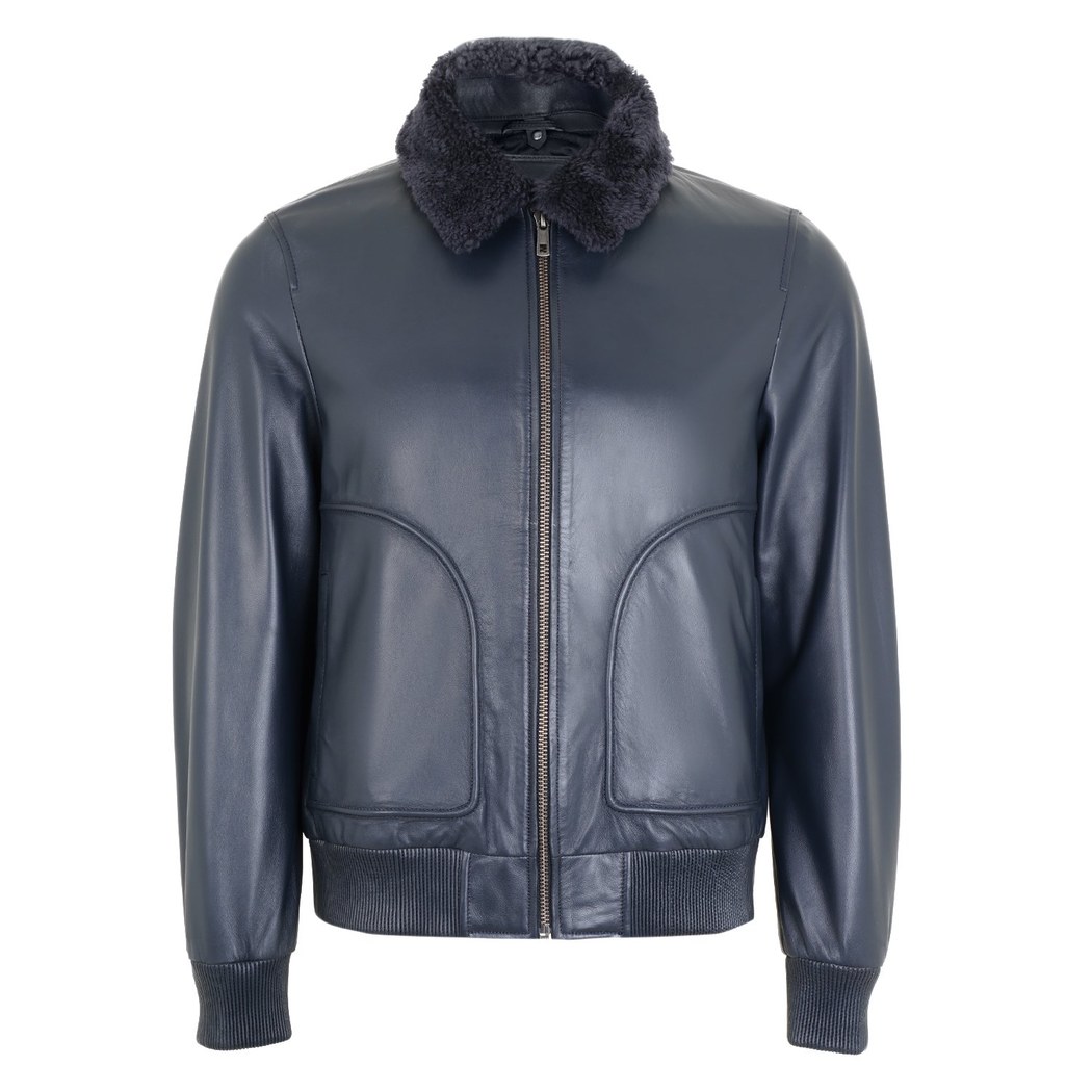 Alijha Gri Erkek Deri Mont