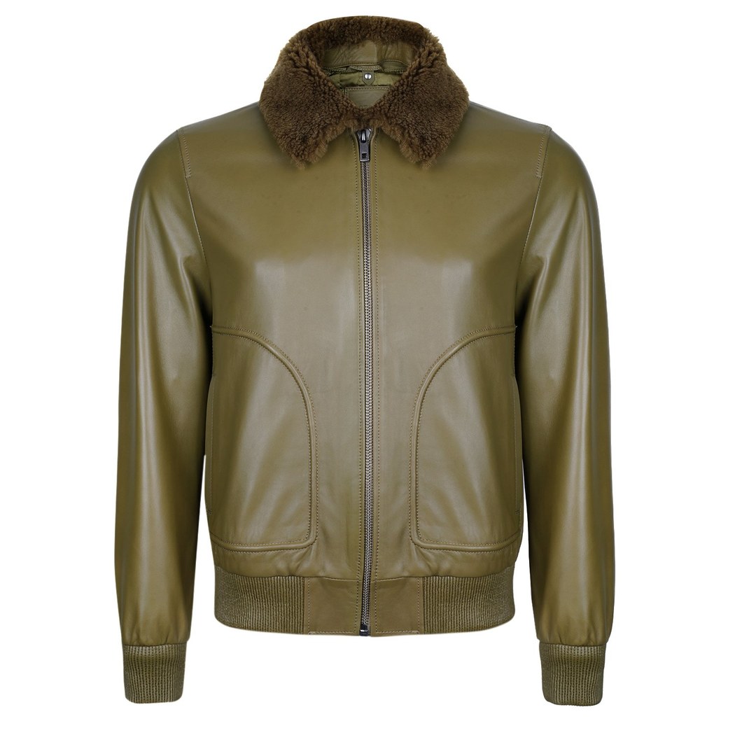 Alijha Haki Erkek Deri Mont