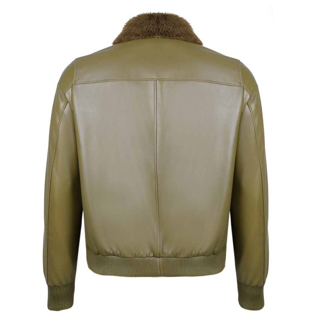 Alijha Haki Erkek Deri Mont