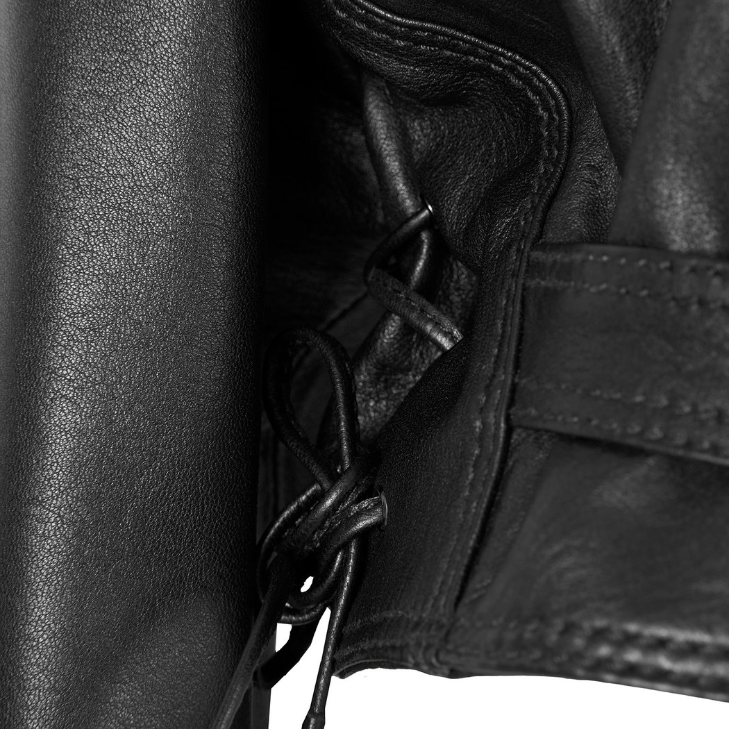 Allayna Siyah Kadın Deri Biker Ceket