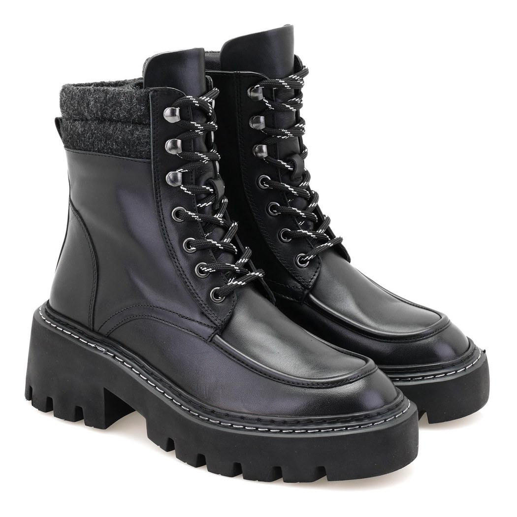 Alona Siyah Kadın Deri Bot