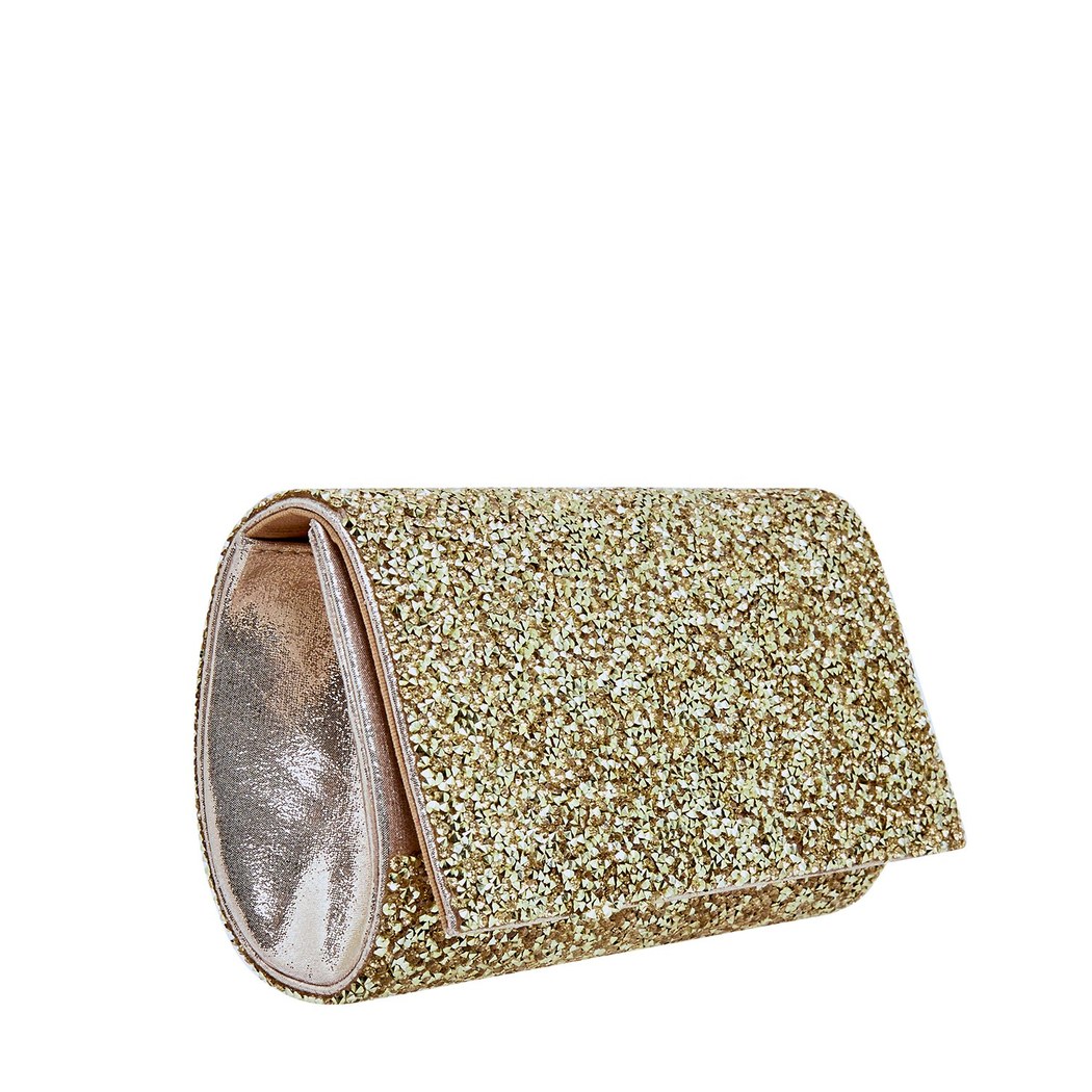 Altın Plant Zincir Detaylı Kadın Gece Çantası