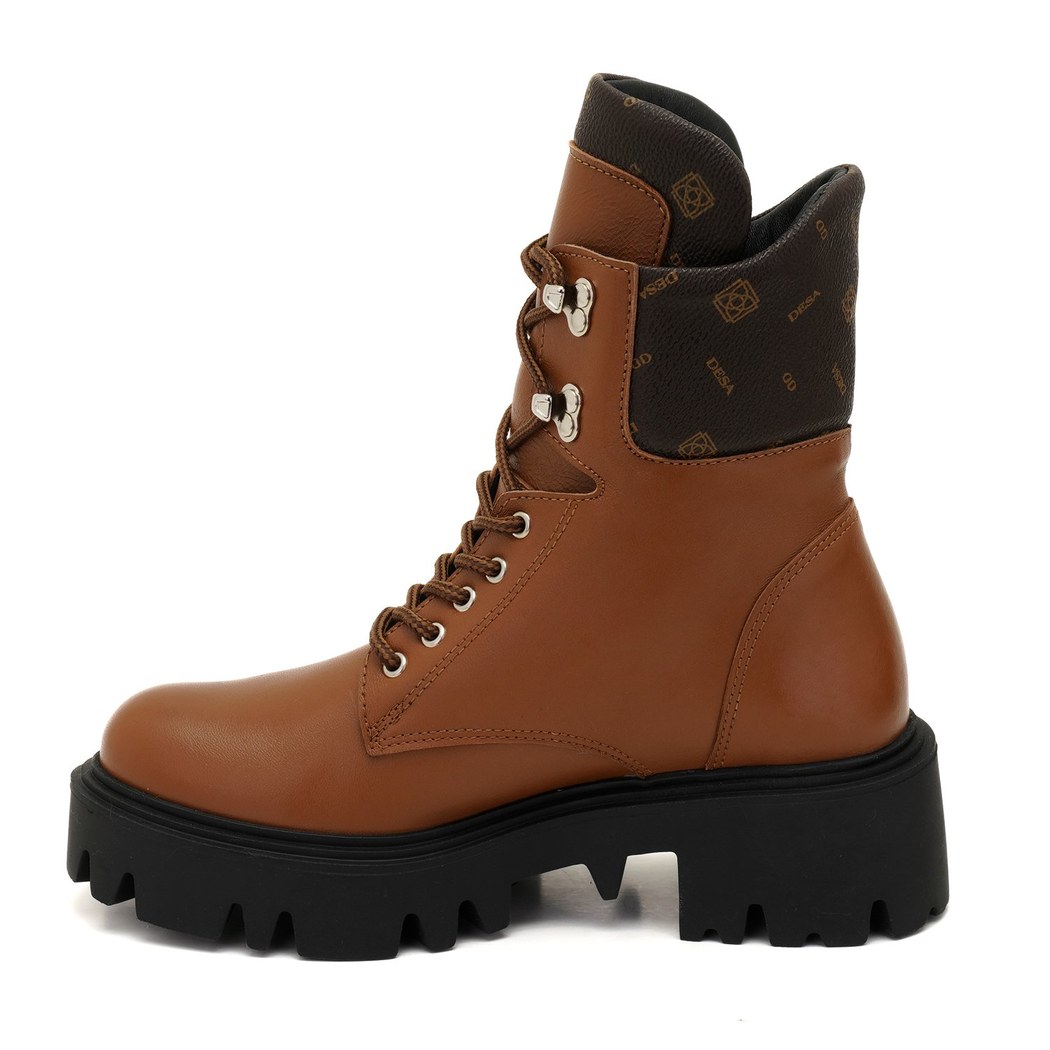 Alvar Taba Kadın Monogram Deri Bot