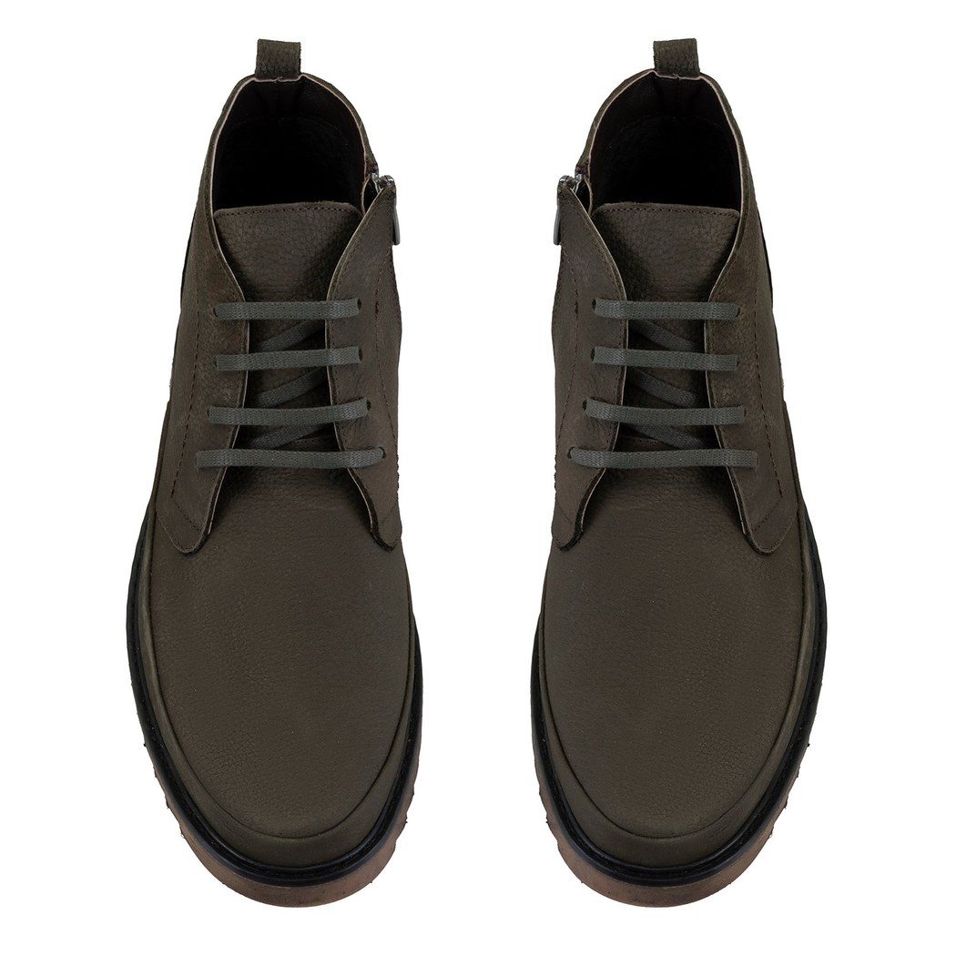 Amelas Yeşil Erkek Deri Bot