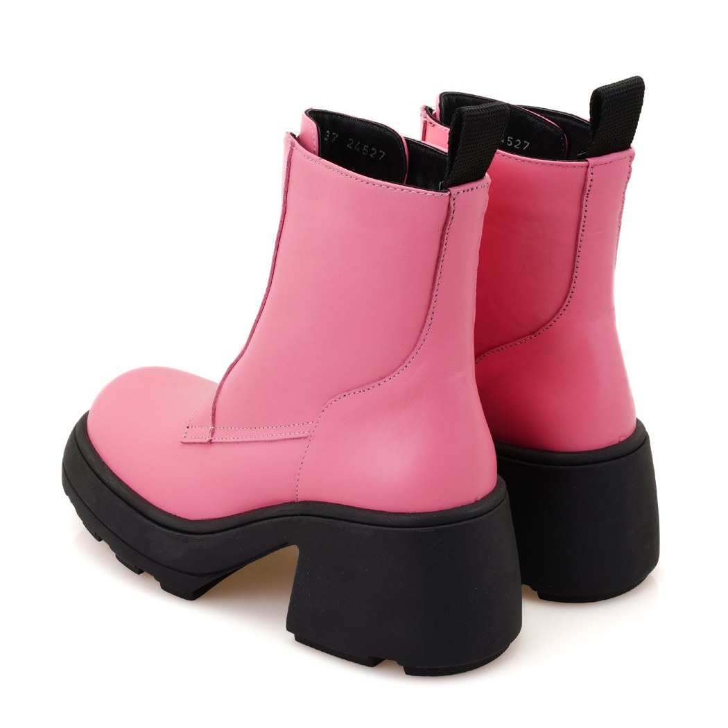 Amella Pembe Kadın Deri Bot