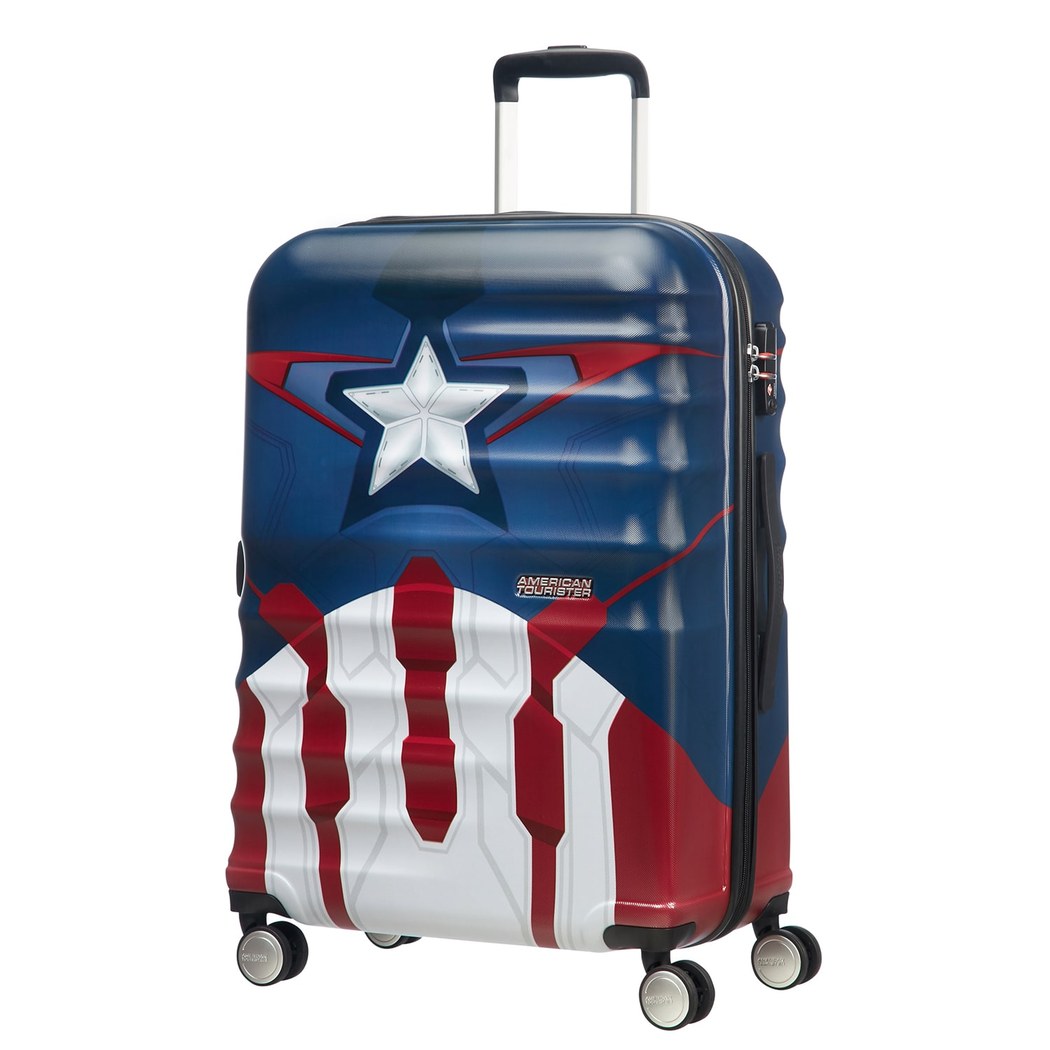 American Tourister Captain America Close-Up - Orta Boy 67 cm Sert Valiz