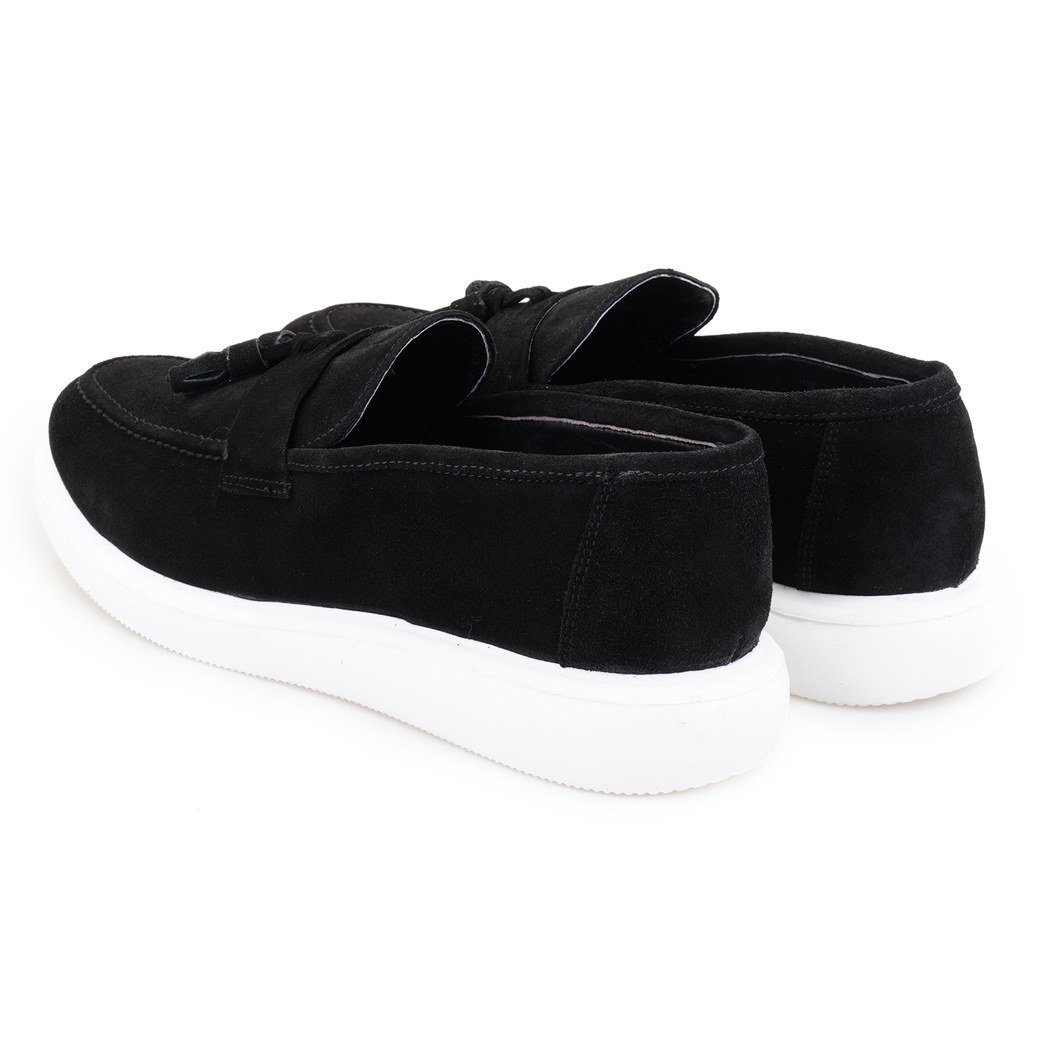 Ames Siyah Erkek Süet Deri Loafer