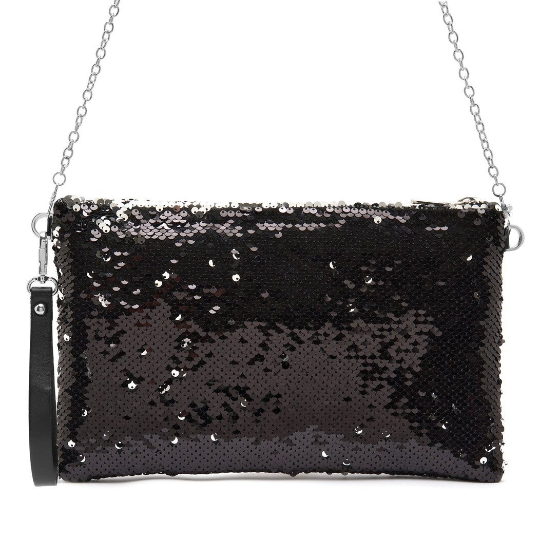 Anais Siyah Kadın Payetli Portföy Çanta
