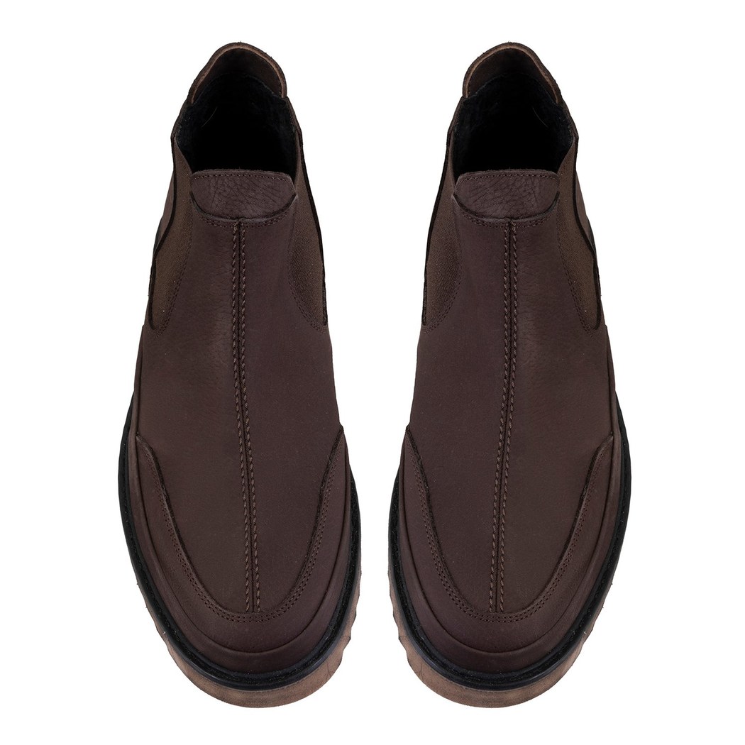 Aniana Kahve Erkek Deri Chelsea Bot